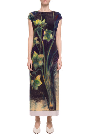 Printed silk dress