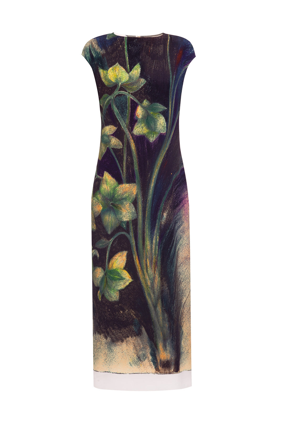 Printed silk dress