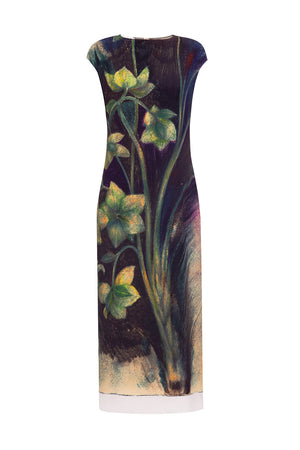 Printed silk dress