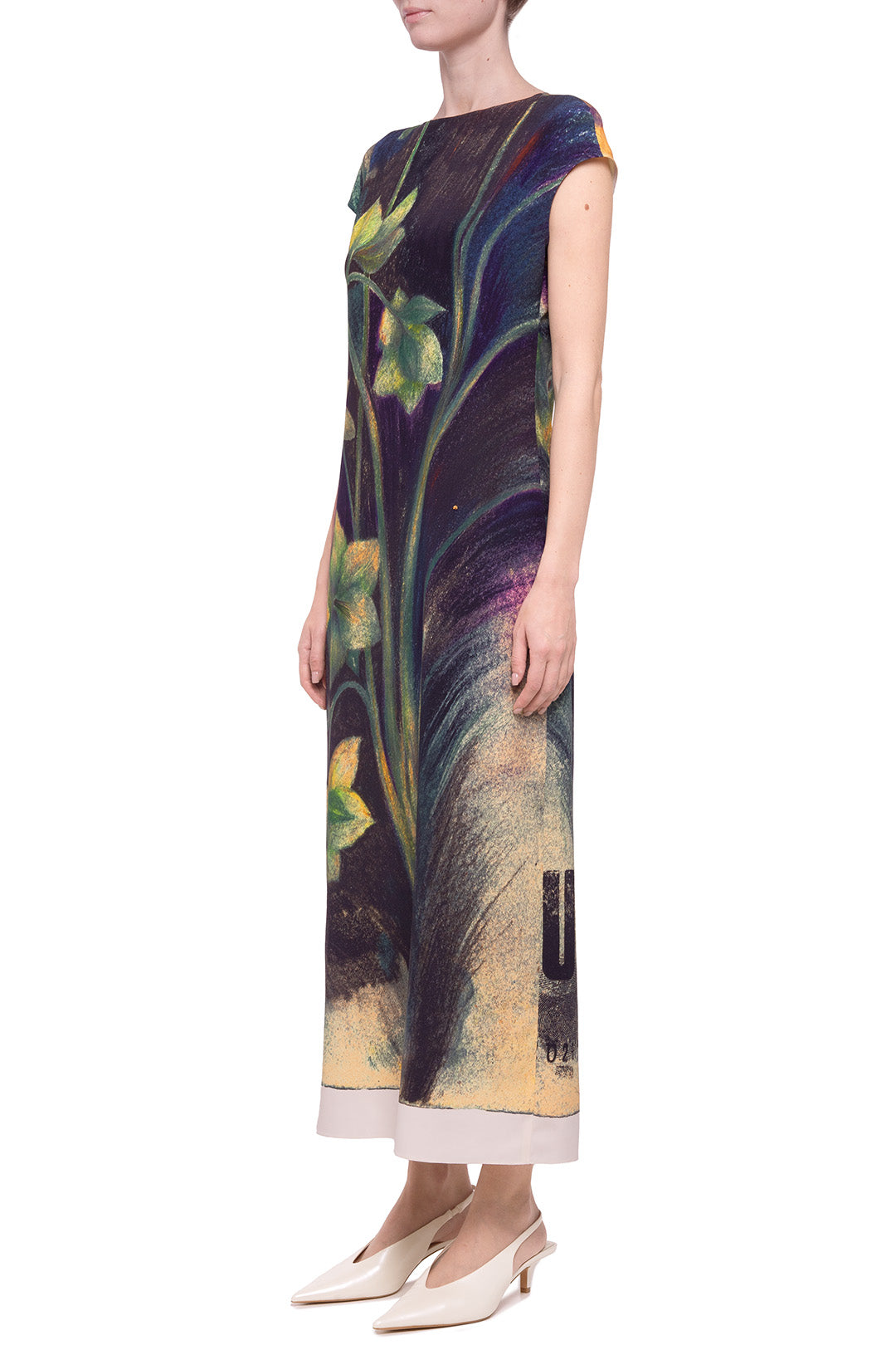 Printed silk dress
