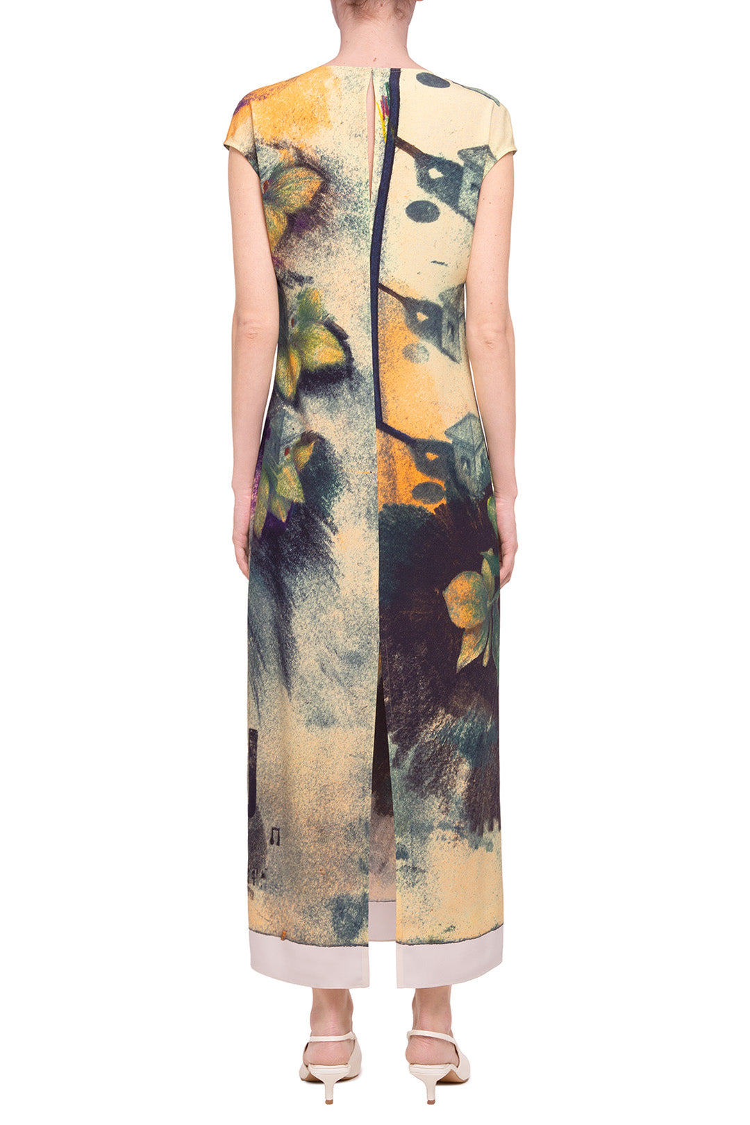 Printed silk dress