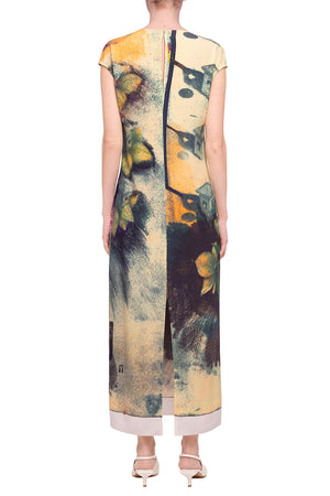 Printed silk dress