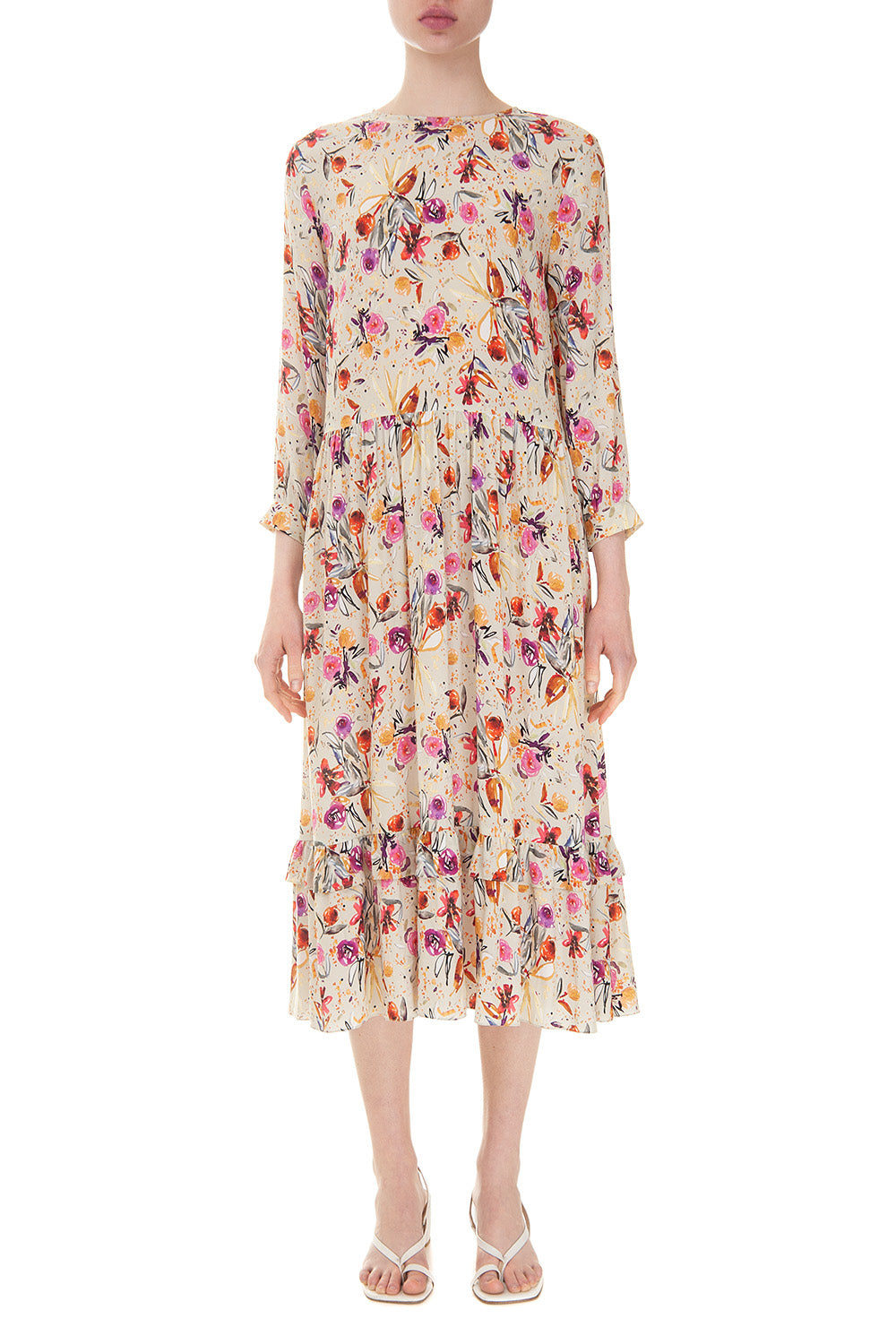 Фісташкова сукня з квітковим принтом