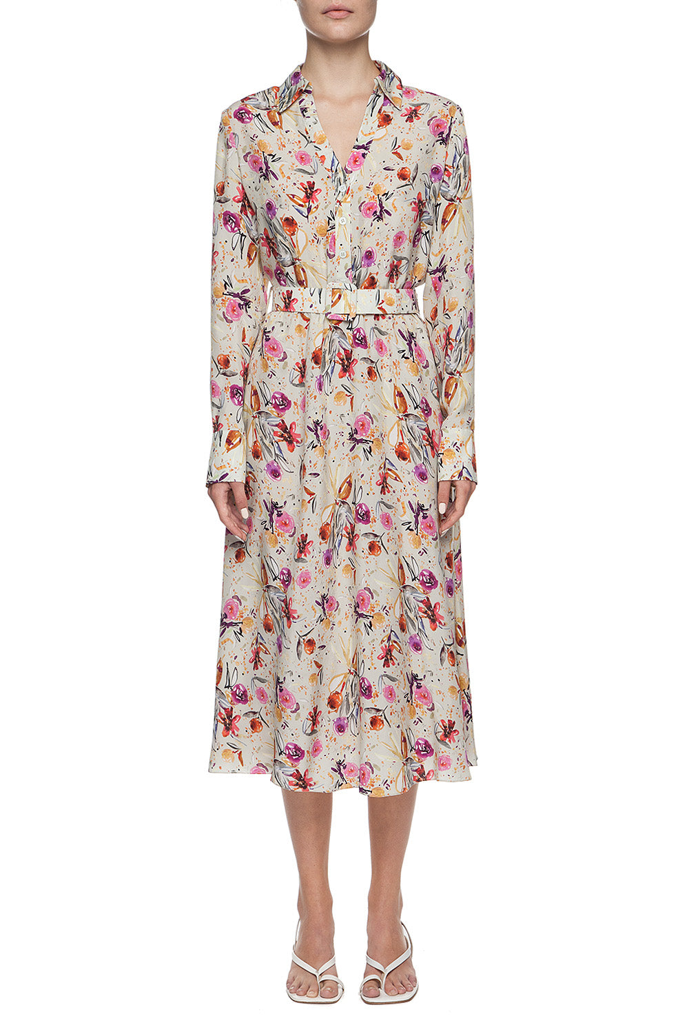 Pistachio floral printed dress