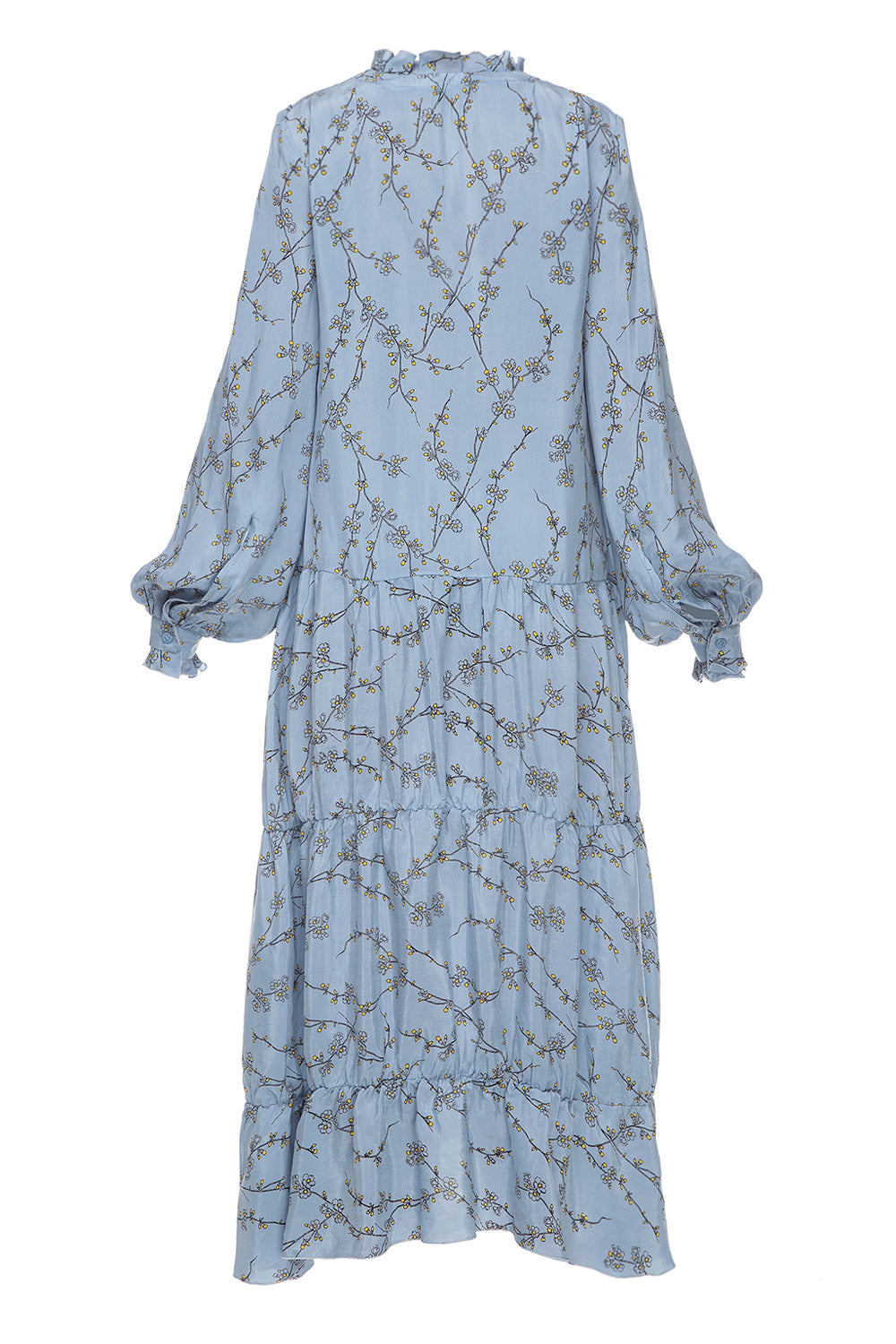 Blue floral printed dress