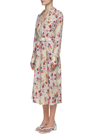 Pistachio floral printed dress