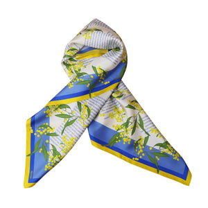 "Віримо в Україну" print silk twill scarf